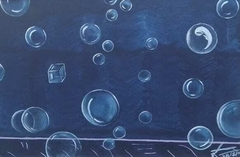 BURBUJAS DE AMOR INFINITO Acrílico sobre lienzo. 40 X 60 cm