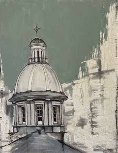 Cúpula Cielo Bianco / Acrílico sobre lienzo / 70 x 90 cm.