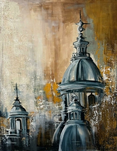 Cúpula Ocra / Acrílico sobre lienzo / 70 x 90 cms.