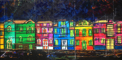 Isla de Color / Técnica: Mixta. Acrílicos y carboncillos. / Tamaño: 65 x 35 cm / US 675 – COP $2.800.000