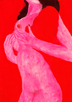 De caricias a placeres / óleo sobre papel / 15,5 x 20,5 cm