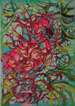 Flamenco /Bastidor tela / Acrílicos / 49 cm x 35 cm