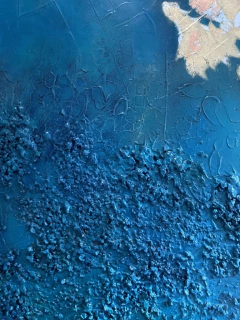 LA DANZA DE BIENVENIDA 120 X 100 cm. Acrílico s/tela / - Aura Arte