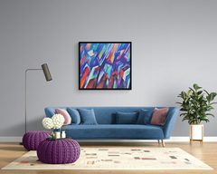 Ciudad Furiosa / Acrílico y oleo sobre tela / 100 x 90 cm / - comprar online
