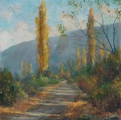Paisaje Zona Central / Óleo sobre madera / 40x40cm.