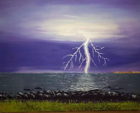 Rayo / Óleo / 60 x 50 cms. / 2022