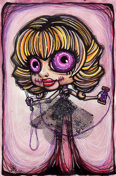Stitcher / Técnica mixta sobre papel