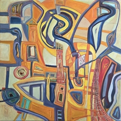 Vientos de madera / 2023 / Óleo sobre lienzo / 100 x 100 cm. / $1500