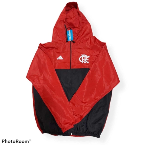 Jaqueta Corta Vento Flamengo Preto e vermelho