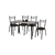 Combo Donnet Eco 120x080 4 Sillas - Negro