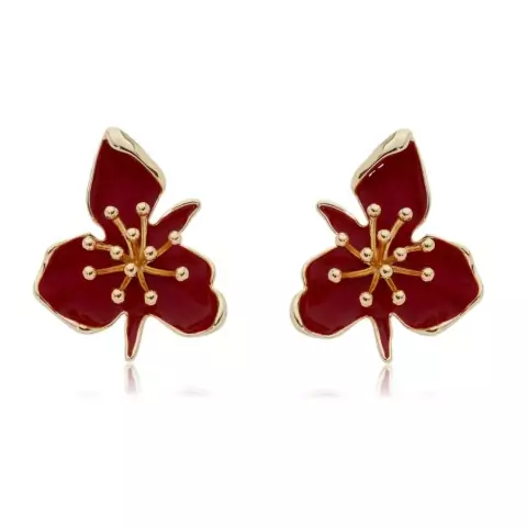 Brincos flor esmaltação