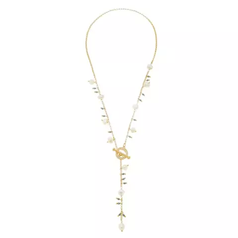 Colar gravata perolas.