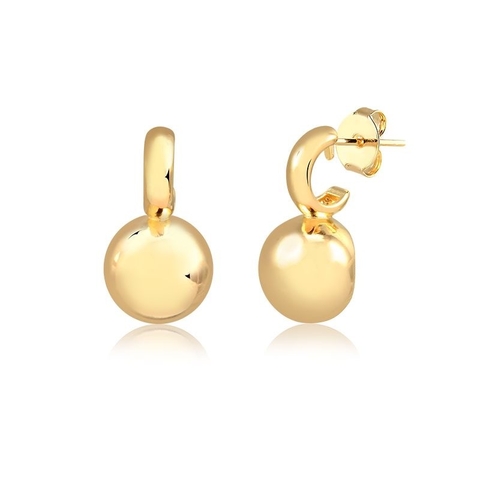 Brincos meia esfera.