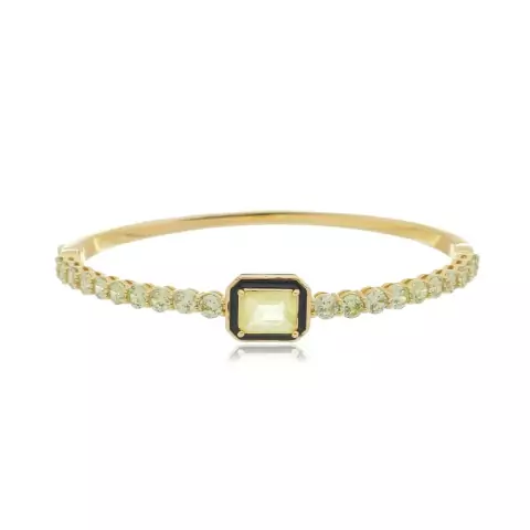 Bracelete zircônia pedra fusion lime.