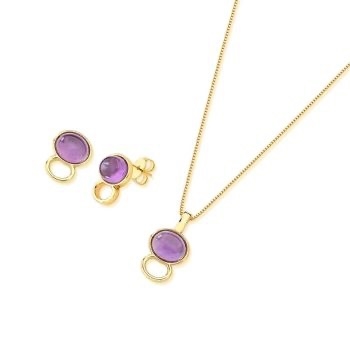 Conjunto corrente veneziana ametista