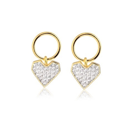 Brincos coração argolinhas