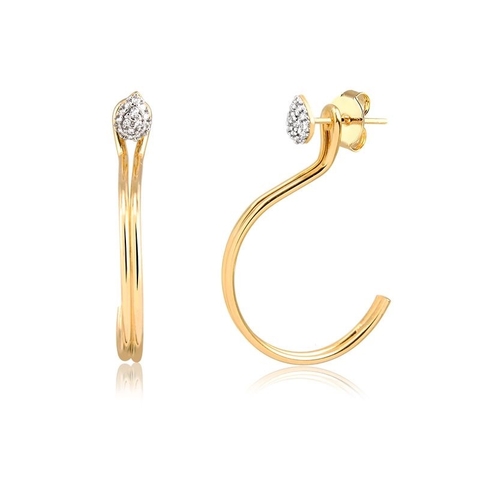 Brincos argolas com gota.