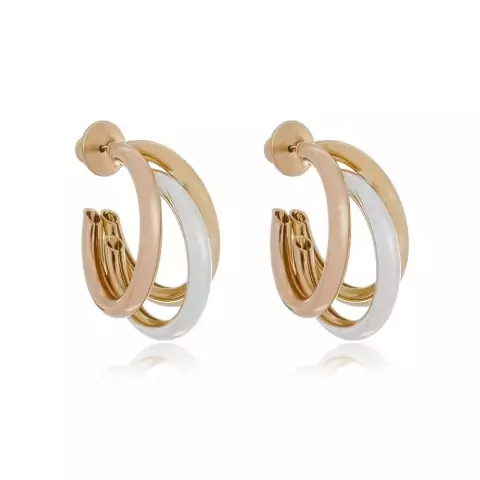 Brincos argola três aros.