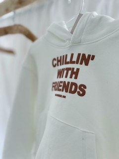 Buzo chillin blanco - santa paciencia