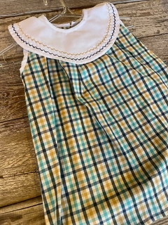 Vestido cuadrillè amarillo - comprar online