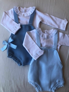 Conjunto hilo moños azul - comprar online
