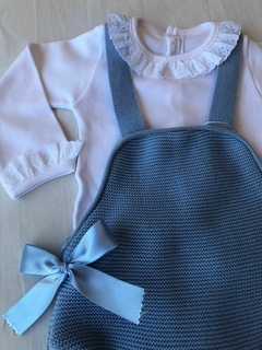 Conjunto hilo moños azul en internet