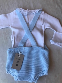 Conjunto hilo moños celeste en internet