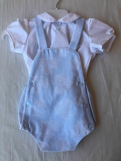 Conjunto bombachudo celeste corazones - santa paciencia