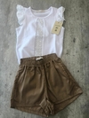 Short gabardina camel
