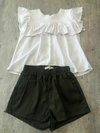 Short gabardina verde