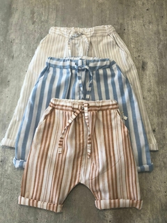 Pantalón camel y rosa - comprar online