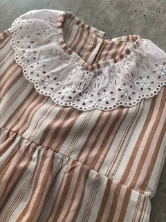 Bombachudo rayas cuello flor - comprar online
