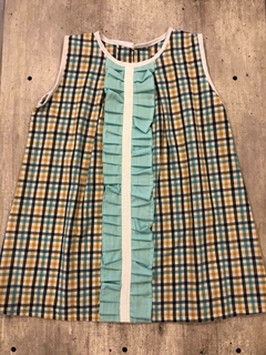 Vestido cuadrillé volado c amarillo - santa paciencia