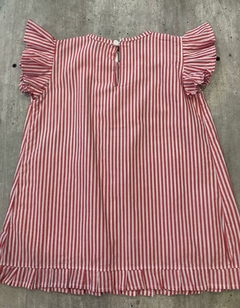 Vestido lineas rojo c/bolsillos en internet