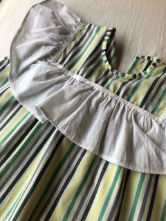 Camisola lineas verde con volado - comprar online