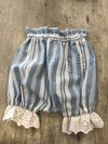 Bombachudo celeste puño broderie