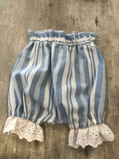 Bombachudo celeste puño broderie