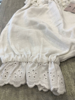 Bombachudo blanco puño broderie - comprar online