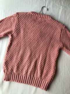 Sweater tejido rosa - comprar online