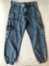 Jean mom cargo nevado