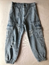 Jean mom cargo roto