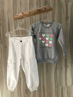 Buzo gris volado - comprar online