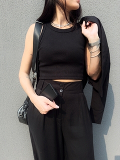 regata cropped basic preta