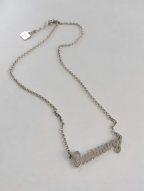 Collar con nombre calado - Plata 925