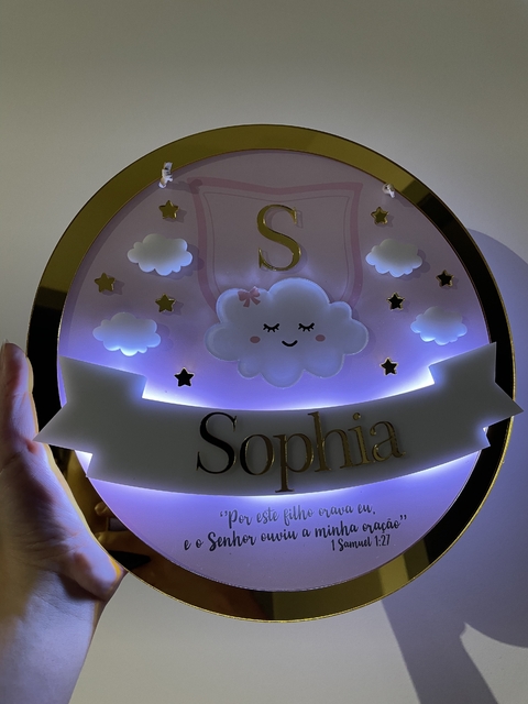 Led nuvem menina - Personalize como quiser