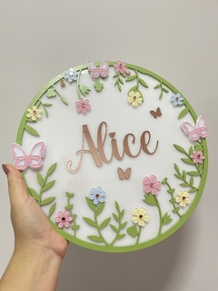 Porta Maternidade - floral (fundo branco) - comprar online