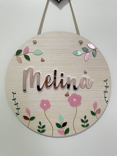 Porta maternidade mdf - flores 2 na internet