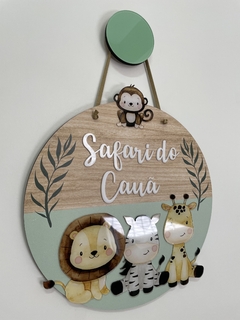 Porta maternidade mdf - safari 5 - Quadros - Porta maternidade - Frases Decorativas - Presentes | Sweet Decor