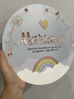Porta Maternidade - arco-íris - Quadros - Porta maternidade - Frases Decorativas - Presentes | Sweet Decor