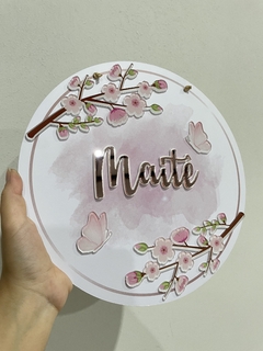 Porta Maternidade - flores